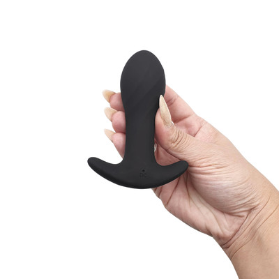 Foto 5 do produto Plug Anal em Silicone com 12 Modos de Vibração, Função de Memória, Base de Segurança e Recarregável - Pretty Love Anal Plug Massager | Cor: Preto