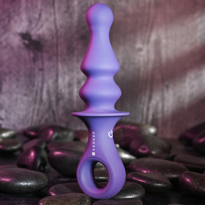 Foto 1 do produto Plug Anal Recarregável em Silicone com 12 Vibrações e Alça de Segurança - Gender X Ring Pop | 8,5 x 3,6 cm