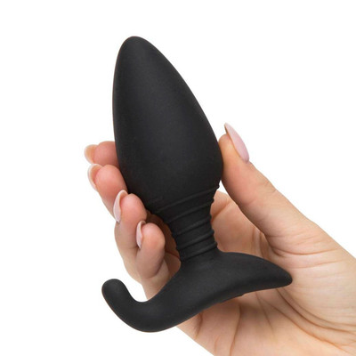 Foto 6 do produto Plug Anal Recarregável em Silicone com Base de Segurança, Formato Cônico, 7 Modos de Vibração e Controle Via Aplicativo - Lovense Hush | 12,7 x 4,4 cm