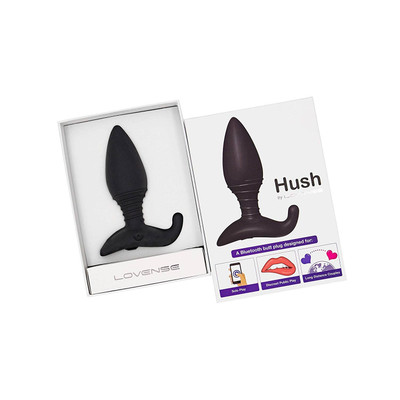 Foto 2 do produto Plug Anal Recarregável em Silicone com Base de Segurança, Formato Cônico, 7 Modos de Vibração e Controle Via Aplicativo - Lovense Hush | 12,7 x 4,4 cm