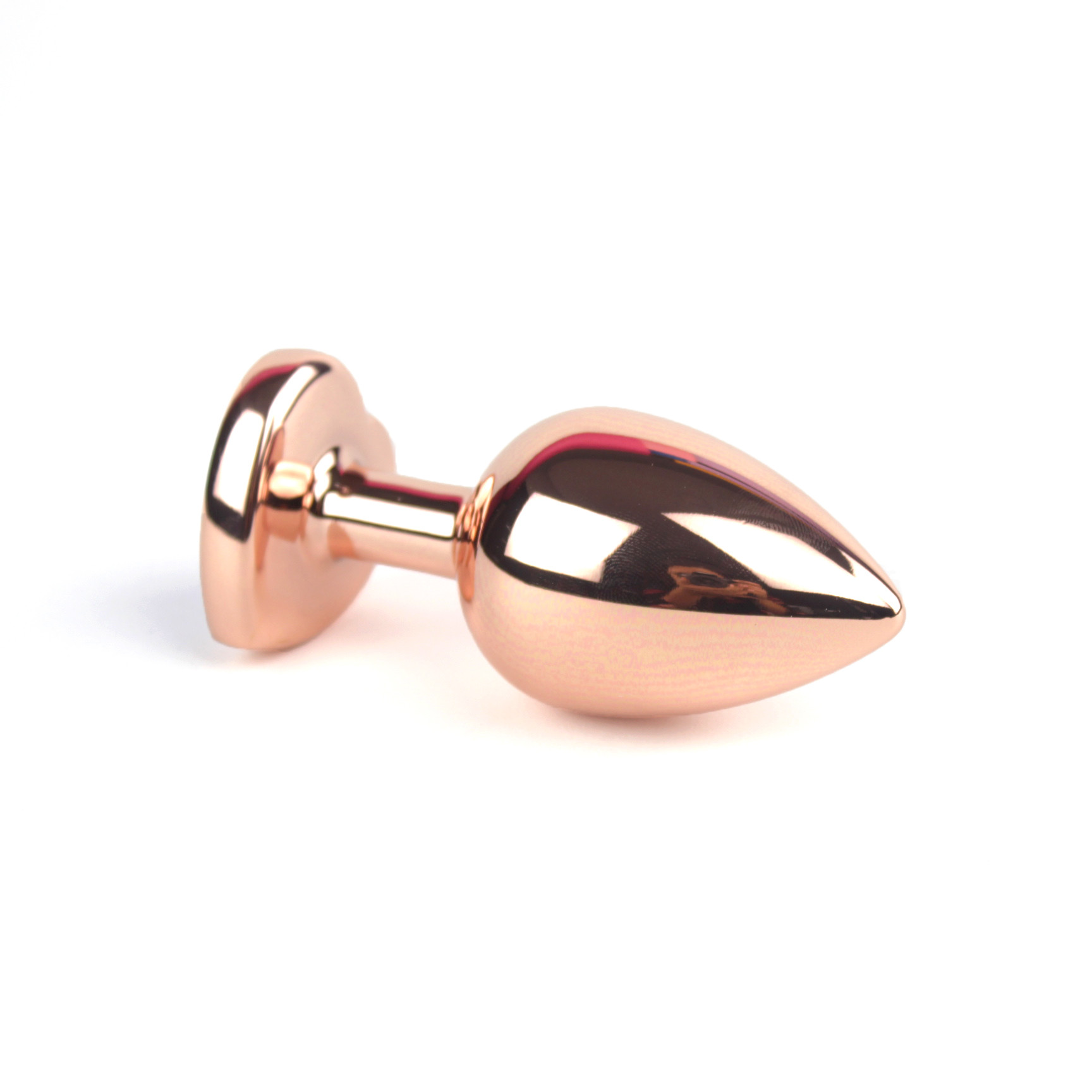 Plug Anal Rose no Tamanho "G" com Pedra Brilhante na Base em Formato de Coração - Intt Toys | 8,1 x 4,0 cm | Disponível em 10 Cores - 13