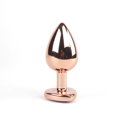 Foto 13 do produto Plug Anal Rose no Tamanho "G" com Pedra Brilhante na Base em Formato de Coração - Intt Toys | 8,1 x 4,0 cm | Disponível em 10 Cores