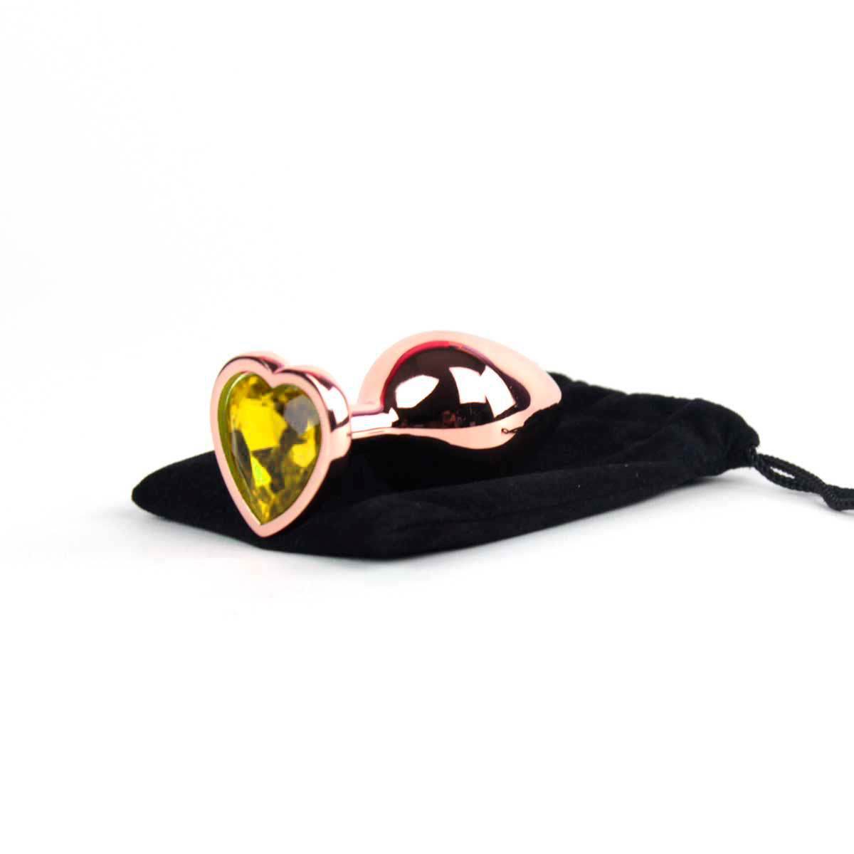 Plug Anal Rose no Tamanho "G" com Pedra Brilhante na Base em Formato de Coração - Intt Toys | 8,1 x 4,0 cm | Disponível em 10 Cores - 12