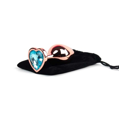 Foto 5 do produto Plug Anal Rose no Tamanho "G" com Pedra Brilhante na Base em Formato de Coração - Intt Toys | 8,1 x 4,0 cm | Disponível em 10 Cores