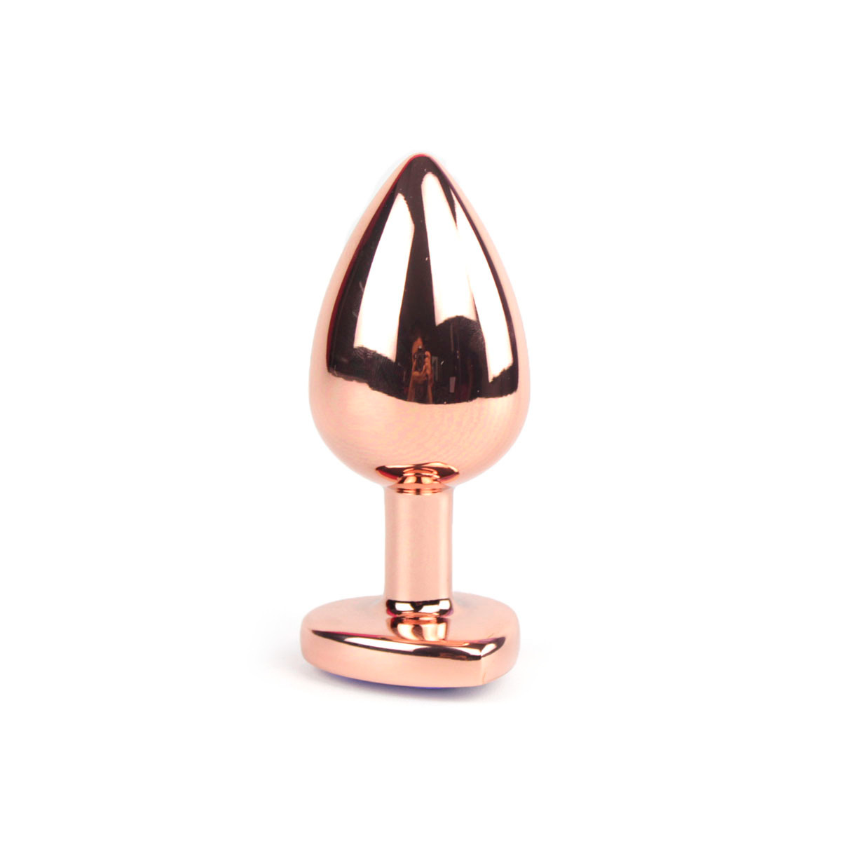 Plug Anal Rose no Tamanho "G" com Pedra Brilhante na Base em Formato de Coração - Intt Toys | 8,1 x 4,0 cm | Disponível em 10 Cores - 2