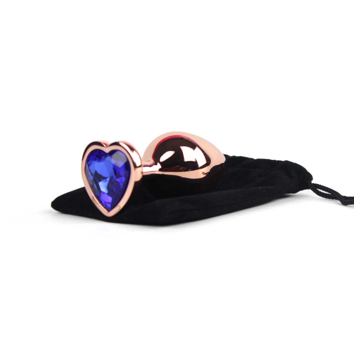 Plug Anal Rose no Tamanho "M" com Pedra Brilhante na Base em Formato de Coração - Intt Toys | 7 x 3,3 cm | Disponível em 10 Cores - 7