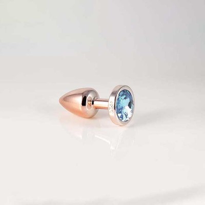 Foto 2 do produto Plug Anal Rose no tamanho "P" em ABS Atóxico com Formato Cônico e Detalhe de Joia - Hard Less | 6 x 2,6 cm | Disponivel em 7 Cores