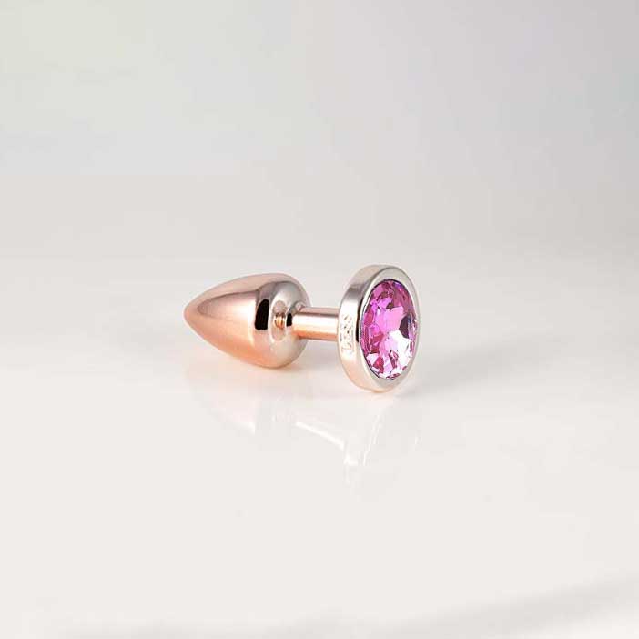 Plug Anal Rose no tamanho "P" em ABS Atóxico com Formato Cônico e Detalhe de Joia - Hard Less | 6 x 2,6 cm | Disponivel em 7 Cores - 3