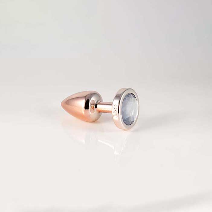 Plug Anal Rose no tamanho "P" em ABS Atóxico com Formato Cônico e Detalhe de Joia - Hard Less | 6 x 2,6 cm | Disponivel em 7 Cores - 4