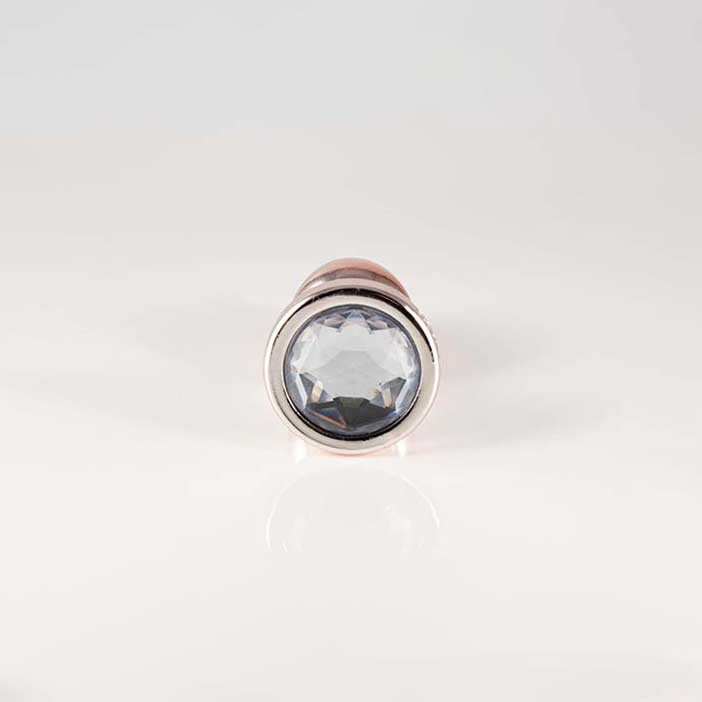 Plug Anal Rose no tamanho "P" em ABS Atóxico com Formato Cônico e Detalhe de Joia - Hard Less | 6 x 2,6 cm | Disponivel em 7 Cores - 5