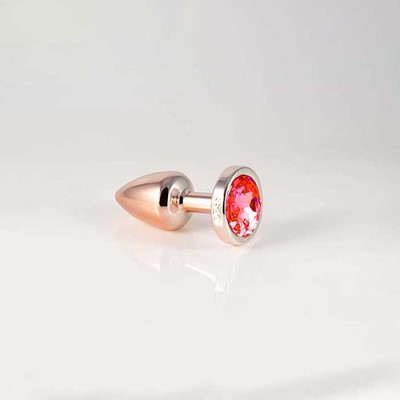 Foto 8 do produto Plug Anal Rose no tamanho "P" em ABS Atóxico com Formato Cônico e Detalhe de Joia - Hard Less | 6 x 2,6 cm | Disponivel em 7 Cores