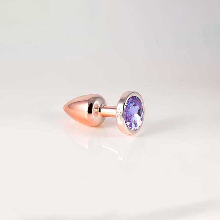 Plug Anal Rose no tamanho "P" em ABS Atóxico com Formato Cônico e Detalhe de Joia - Hard Less | 6 x 2,6 cm | Disponivel em 7 Cores - 7
