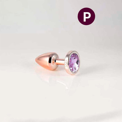 Plug Anal Rose no tamanho "P" em ABS Atóxico com Formato Cônico e Detalhe de Joia - Hard Less | 6 x 2,6 cm | Disponivel em 7 Cores