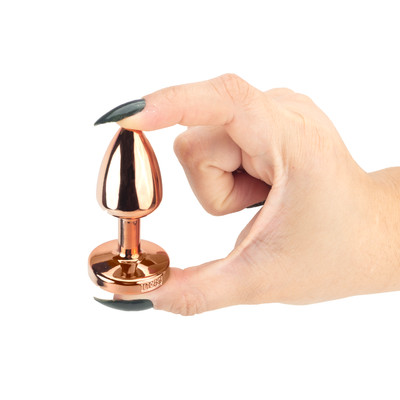 Plug Anal Rose no tamanho "P" em ABS Atóxico com Formato Cônico e Detalhe de Joia - Hard Less | 6 x 2,6 cm | Disponivel em 7 Cores