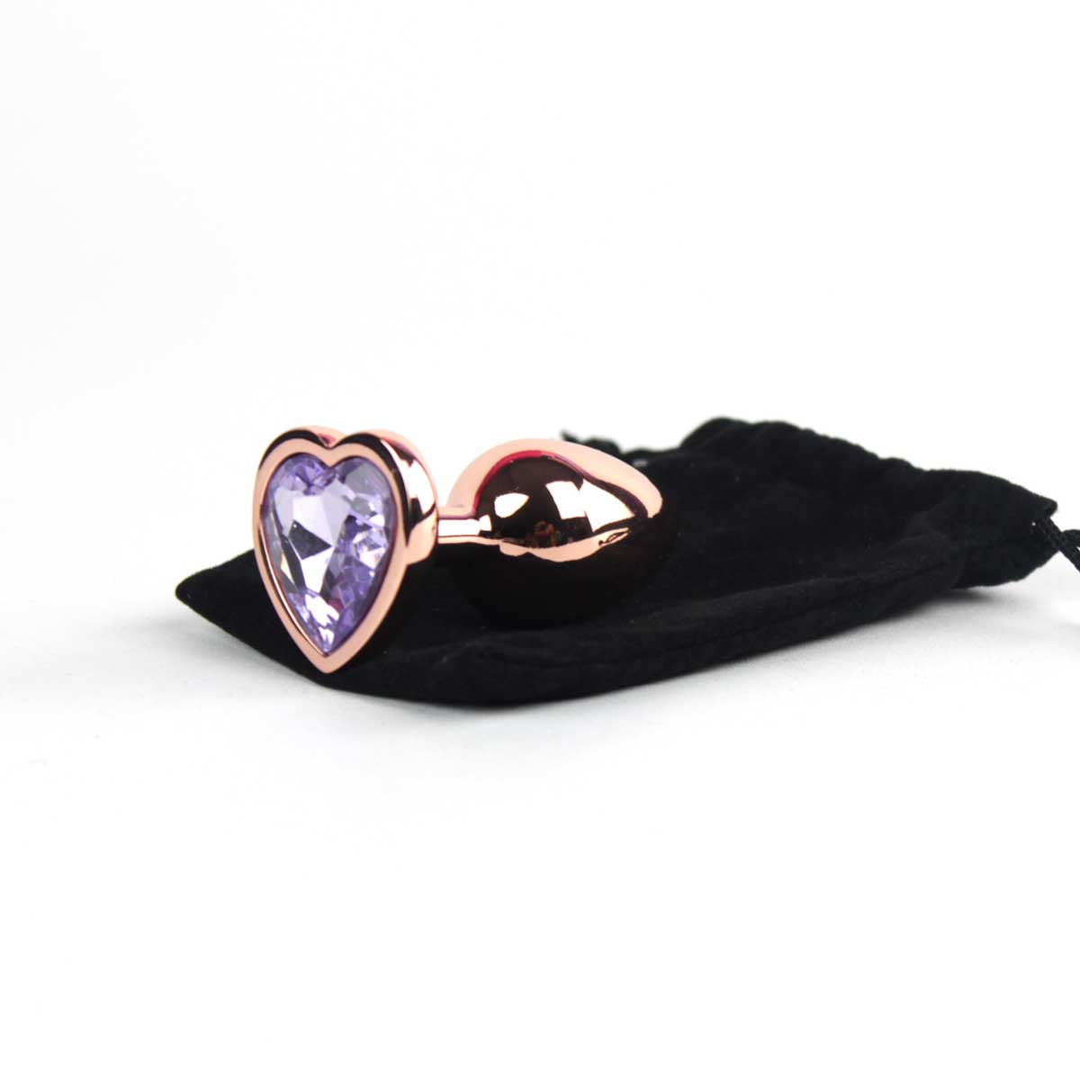 Plug Anal Rose no Tamanho "P" com Pedra Brilhante na Base em Formato de Coração - Intt Toys | 5,7 x 2,6 cm | Disponível em 10 Cores - 6