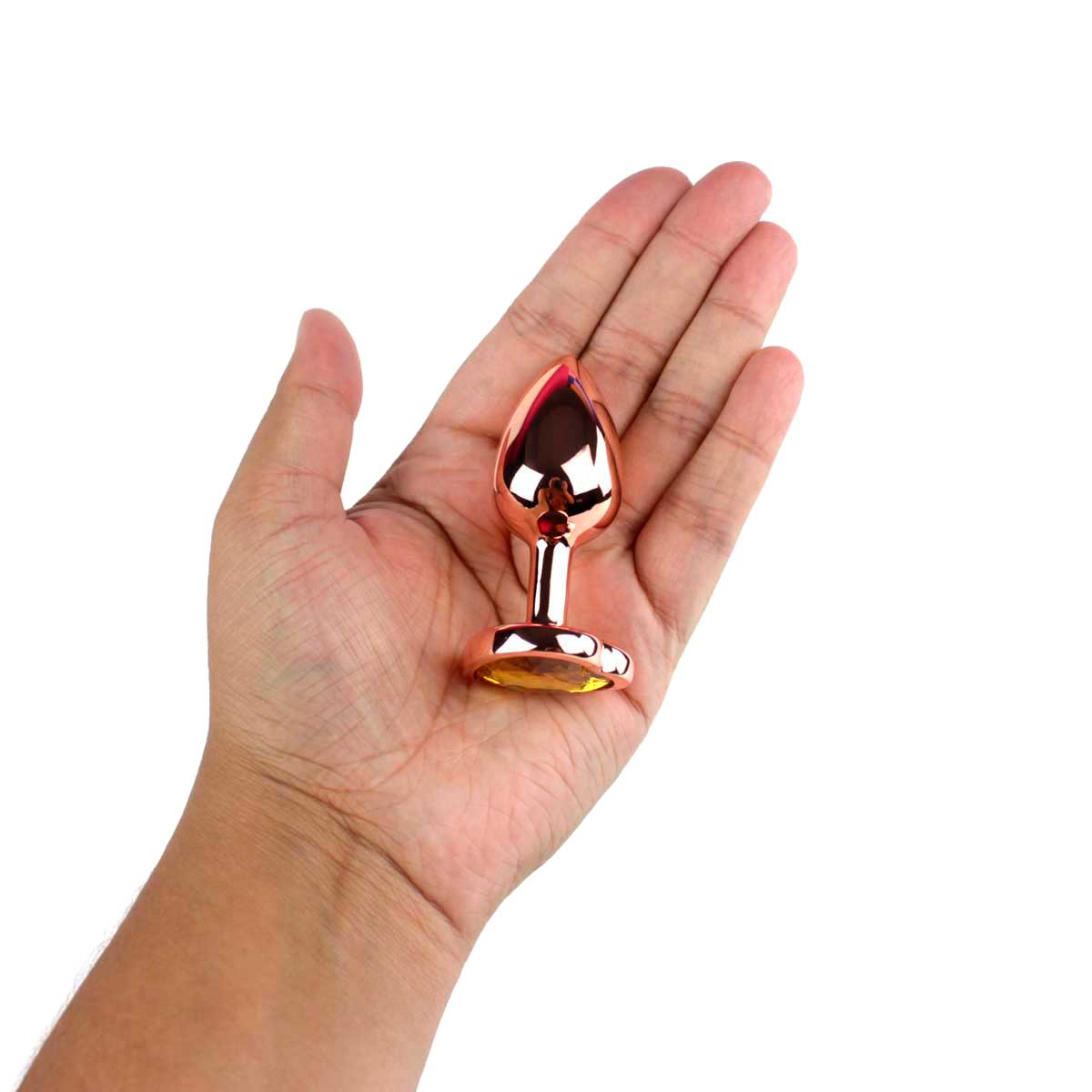 Plug Anal Rose no Tamanho "P" com Pedra Brilhante na Base em Formato de Coração - Intt Toys | 5,7 x 2,6 cm | Disponível em 10 Cores - 13