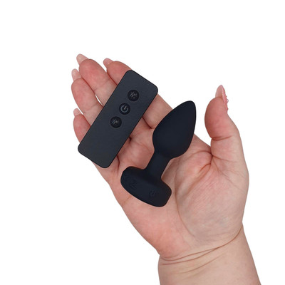 Foto 6 do produto Plug Anal em Silicone com 10 Vibrações e Jóia na Ponta e Controle Remoto - Essence Toy Jewel | 5,5 x  2,7 cm