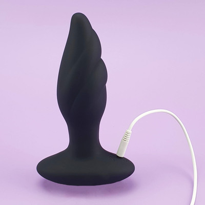 Foto 4 do produto Plug Anal em silicone com 9 modo de Vibrações e Rotações - Whirlwind  S-hande | 12 x 4 cm