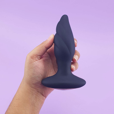 Foto 5 do produto Plug Anal em silicone com 9 modo de Vibrações e Rotações - Whirlwind  S-hande | 12 x 4 cm