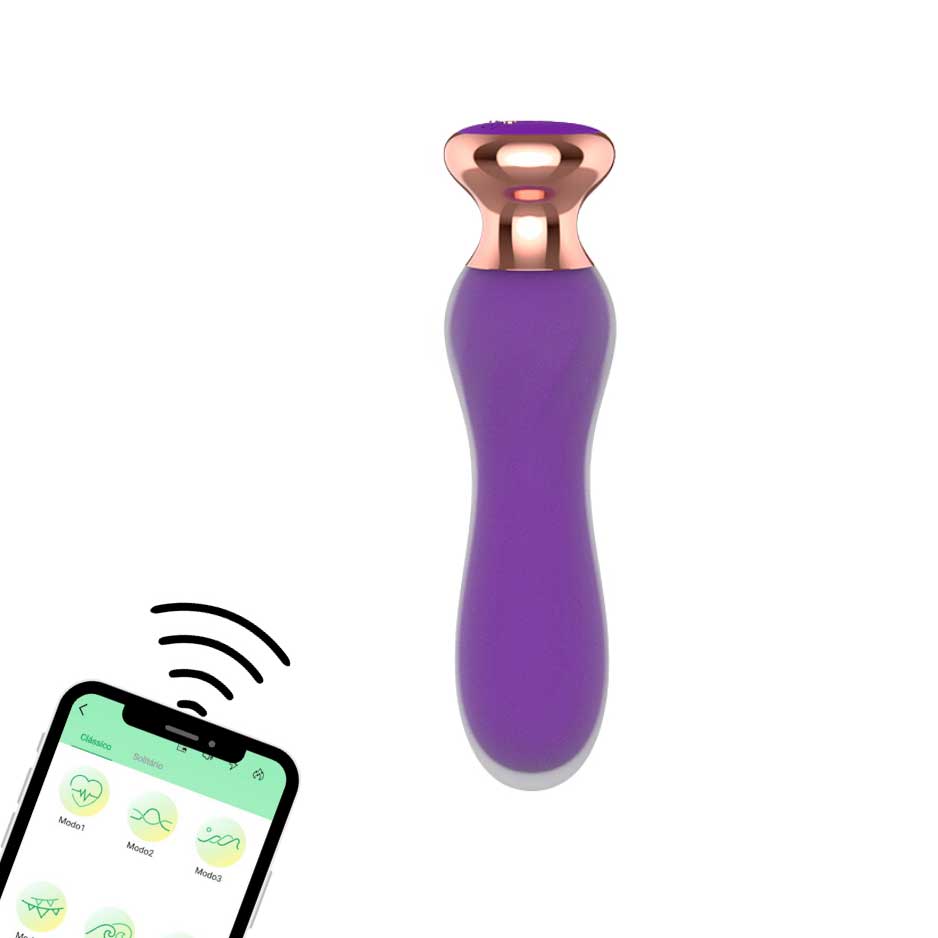 Plug Anal em Silicone com 9 Modos de Vibração, Recarregável e Controle via Aplicativo - GLIB | 10 x 3,2 cm | Disponível em 2 Cores - 6