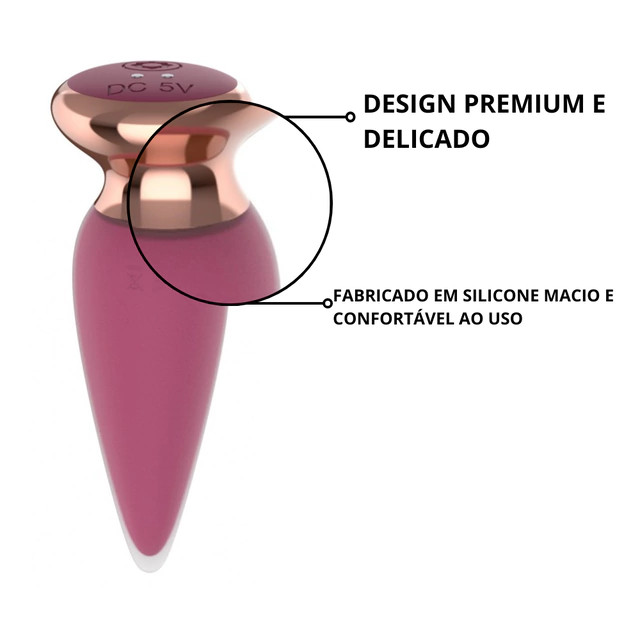 Plug Anal em Silicone e ABS Atóxico com 10 Modos de Vibração e Controle Remoto - I-moon Cross | 9 x 3,5 cm - 6