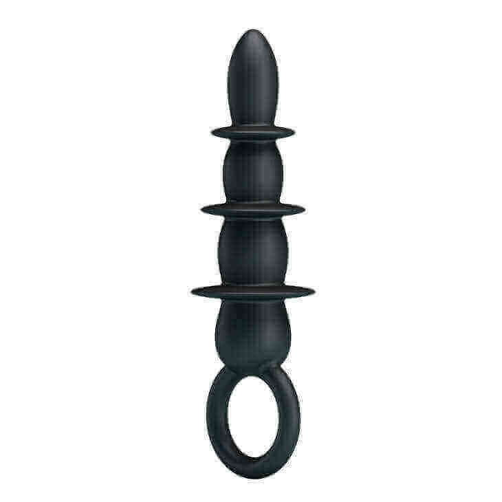 Plug Anal em Silicone com Anéis e Alça de Segurança - Pretty Love Special Anal Stimulation - 13,2 x 3,7 cm - 2