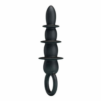Foto 3 do produto Plug Anal em Silicone com Anéis e Alça de Segurança - Pretty Love Special Anal Stimulation - 13,2 x 3,7 cm