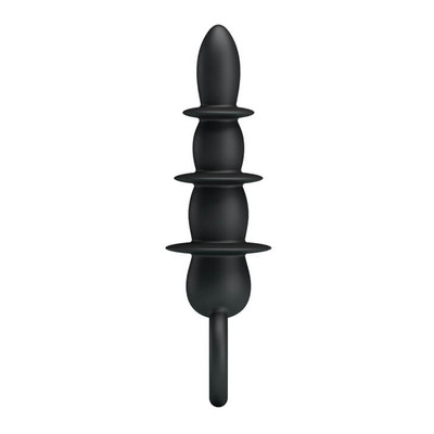 Foto 4 do produto Plug Anal em Silicone com Anéis e Alça de Segurança - Pretty Love Special Anal Stimulation - 13,2 x 3,7 cm