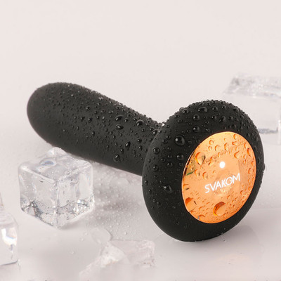 Foto 2 do produto Plug Anal em Silicone Aveludado com 5 Modos de Vibração, Tecnologia de Aquecimento e Controle Remoto sem Fio - Svakom Primo | Disponível em 2 Cores