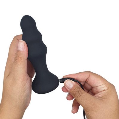 Foto 4 do produto Plug Anal em Silicone Aveludado com 7 Modos de Vibração, Recarregável e Controle Remoto sem Fio - Evolved Backdoor Banger | 10 x 3,9 cm