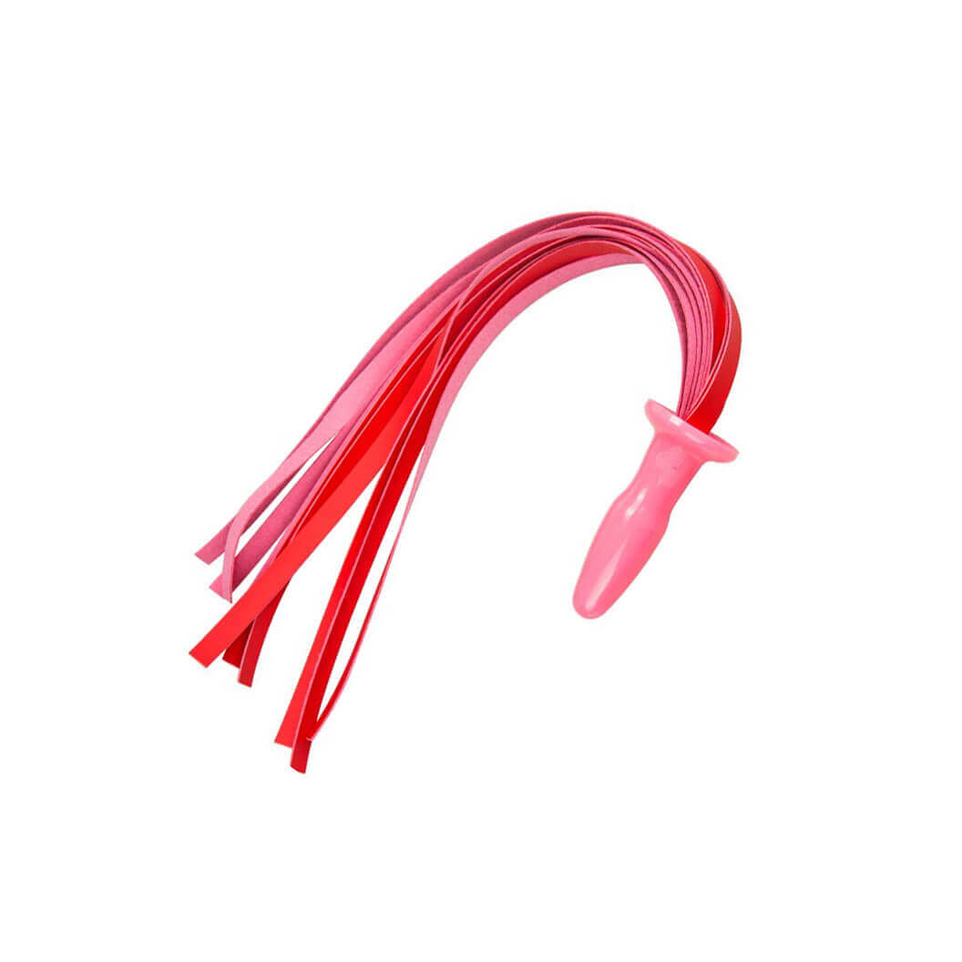 Plug Anal em Silicone com Chicote - 9,5 x 2,9 cm | Cor: Vermelho - 2