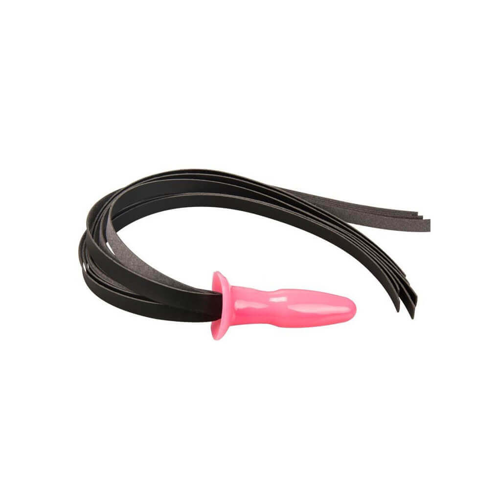 Plug Anal em Silicone com Chicote - 9,5 x 2,9 cm | Cor: Preto - 1