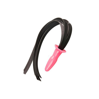Foto 2 do produto Plug Anal em Silicone com Chicote - 9,5 x 2,9 cm | Cor: Preto
