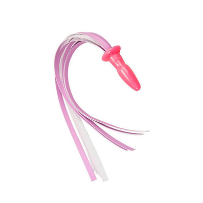 Foto 1 do produto Plug Anal em Silicone com Chicote - 9,5 x 2,9 cm | Cor: Lilás