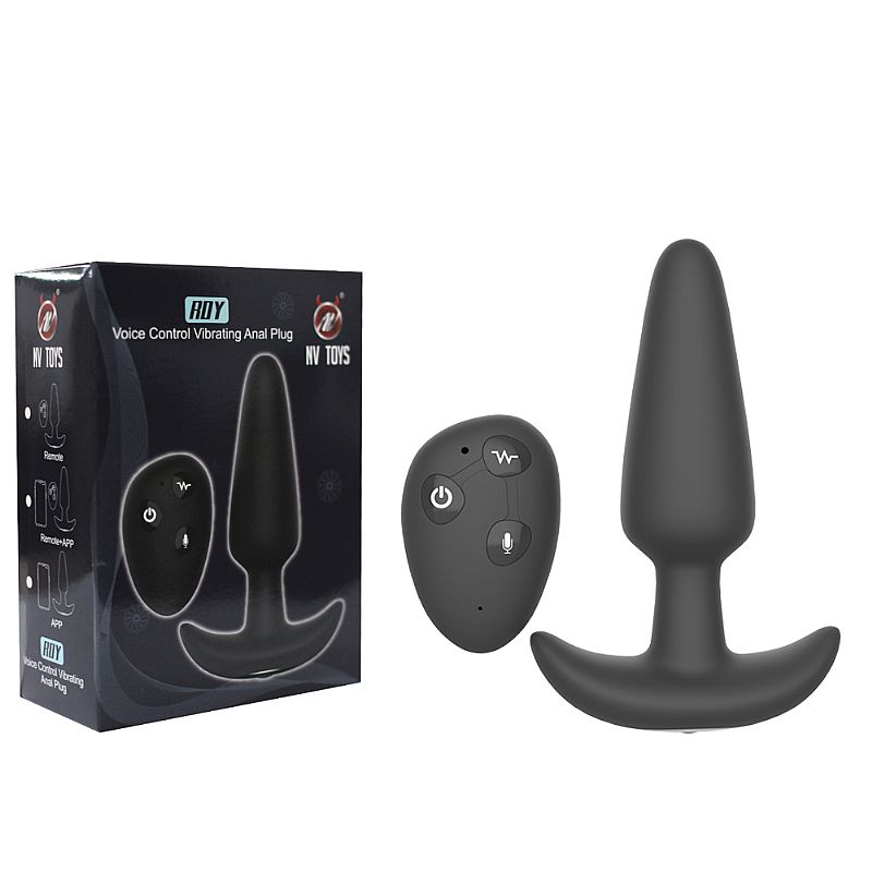Plug Anal em Silicone Cônico com 10 Modos de Vibração, Controle Remoto sem Fio e Controle de Voz - Roy Nv Toys | 8,5 x 3,4 cm - 5