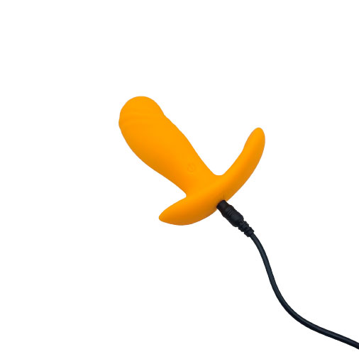 Plug Anal em Silicone com Glande, 6 Modos de Vibração, 2 Níveis de Intensidade, Controle Remoto Sem Fio, Resistente à Água e Recarregável - Evolved Creamsicle | 7 x 2,8 cm - 7