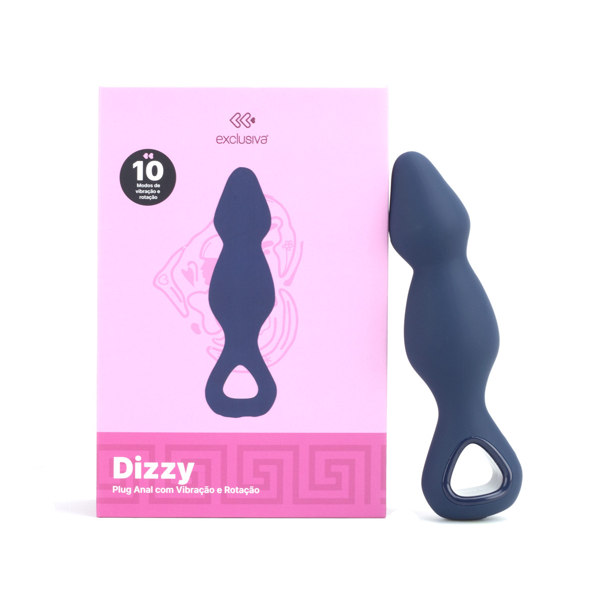 Plug Anal em Silicone Macio Com 10 Modos de Vibração e Rotação, App Interativo e Carregamento USB Magnético - Exclusiva Dizzy - 2