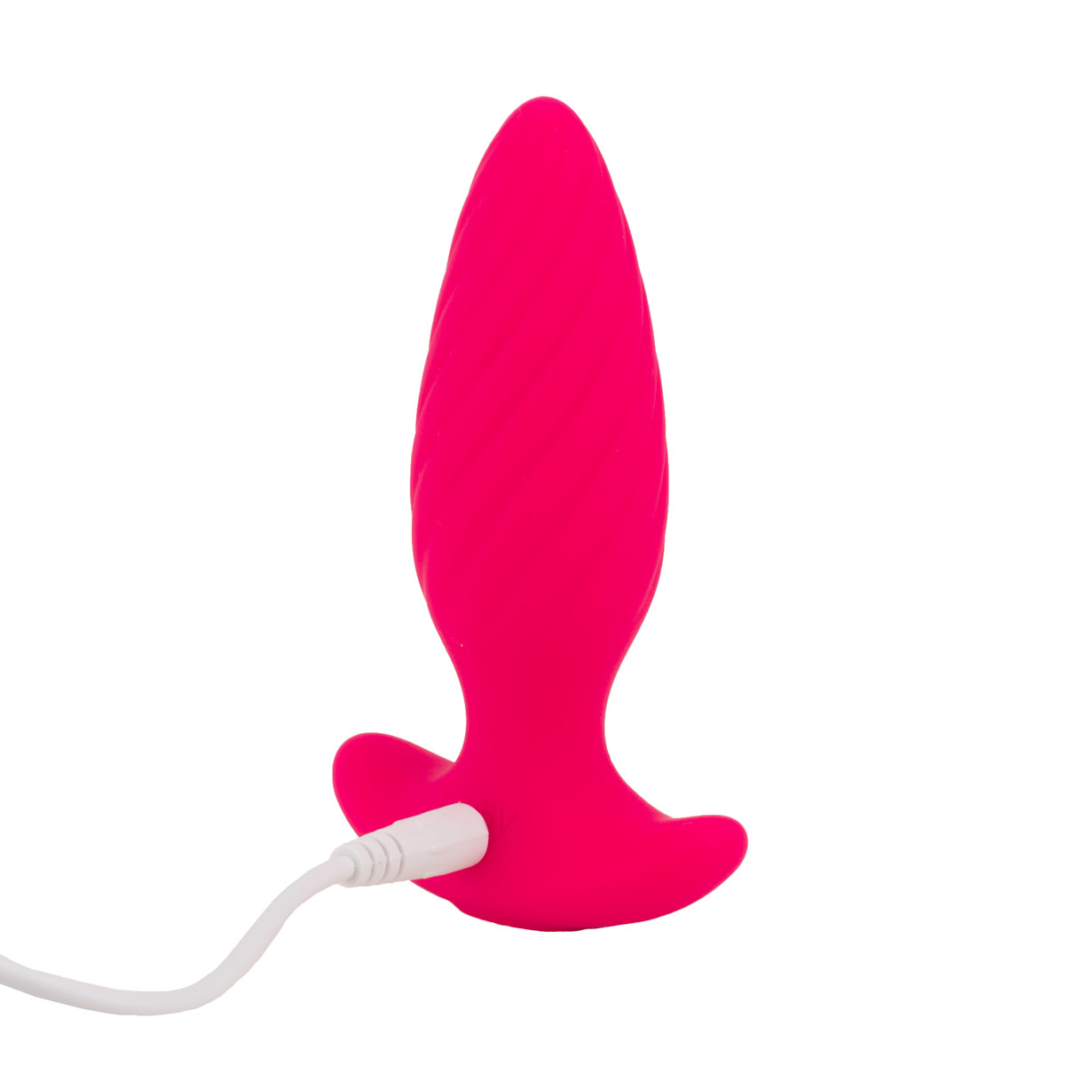 Plug Anal em Silicone Macio, 9 Modos de Vibração, Textura Espiral, Controle Via Aplicativo e Recarregável - 8 x 3,1 cm - 4