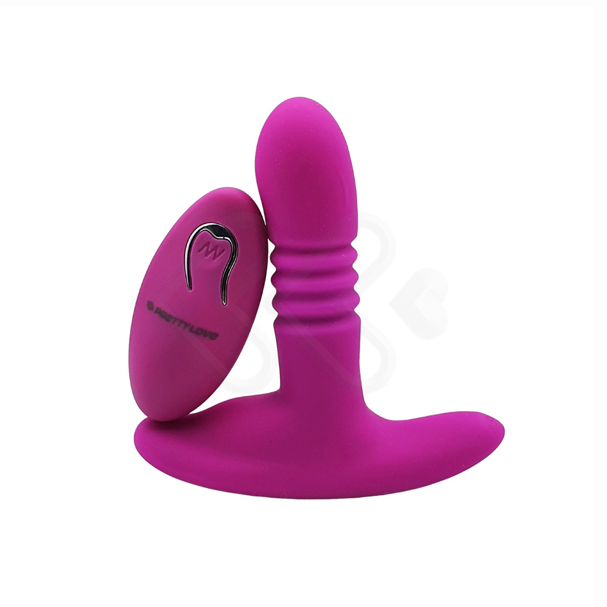 Plug Anal em Silicone com Movimento Vai e Vem e 12 Modos de Vibração - Pretty Love Heather - 11 x 2,8 cm - 5