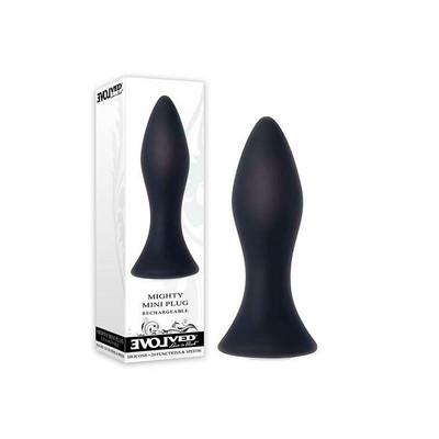 Foto 1 do produto Plug Anal em Silicone Sedoso com 20 Modos de Vibração e Carregamento via Cabo USB - Evolved Mighty Mini Plug | 8,4 x 2,4 cm
