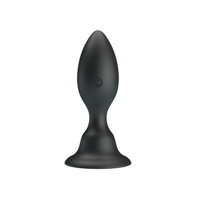 Foto 2 do produto Plug Anal em Silicone com Vibração Multivelocidade por Indução e Base em Ventosa - Pretty Love Push Over To Trigger Vibration | 7 x 3,3 cm