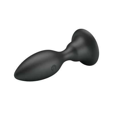 Foto 6 do produto Plug Anal em Silicone com Vibração Multivelocidade por Indução e Base em Ventosa - Pretty Love Push Over To Trigger Vibration | 7 x 3,3 cm