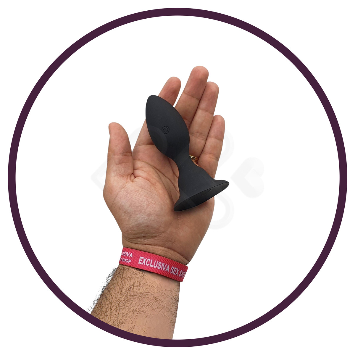 Plug Anal em Silicone com Vibração Multivelocidade por Indução e Base em Ventosa - Pretty Love Push Over To Trigger Vibration | 7 x 3,3 cm - 11