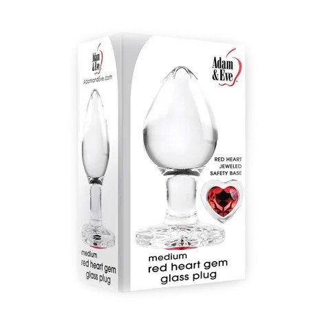 Plug Anal Tamanho "G", Cônico, em Vidro Resistente com Joia em Formato de Coração - Adam & Eve | 8,3 x 3,8 cm - 3
