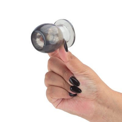 Foto 4 do produto Plug Anal no Tamanho "M" em TPE com Túnel Interno Vazado - 5,8 x 4,5 cm