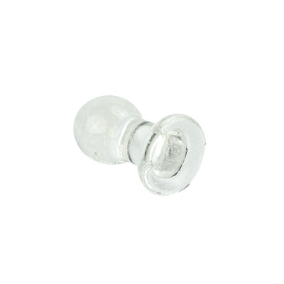 Foto 4 do produto Plug Anal no Tamanho "M" em Vidro Resistente com Formato Cônico que Brilha no Escuro - 3R Import | 7 x 3,8 cm