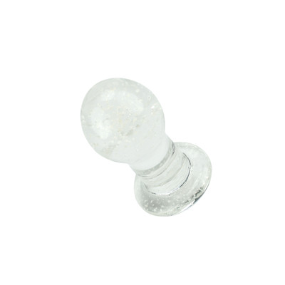 Foto 5 do produto Plug Anal no Tamanho "P" em Vidro Resistente com Formato Cônico que Brilha no Escuro - 3R Import | 5,8 x 3,1 cm