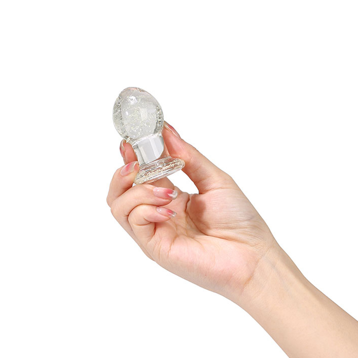 Plug Anal no Tamanho "P" em Vidro Resistente com Formato Cônico que Brilha no Escuro - 3R Import | 5,8 x 3,1 cm - 5