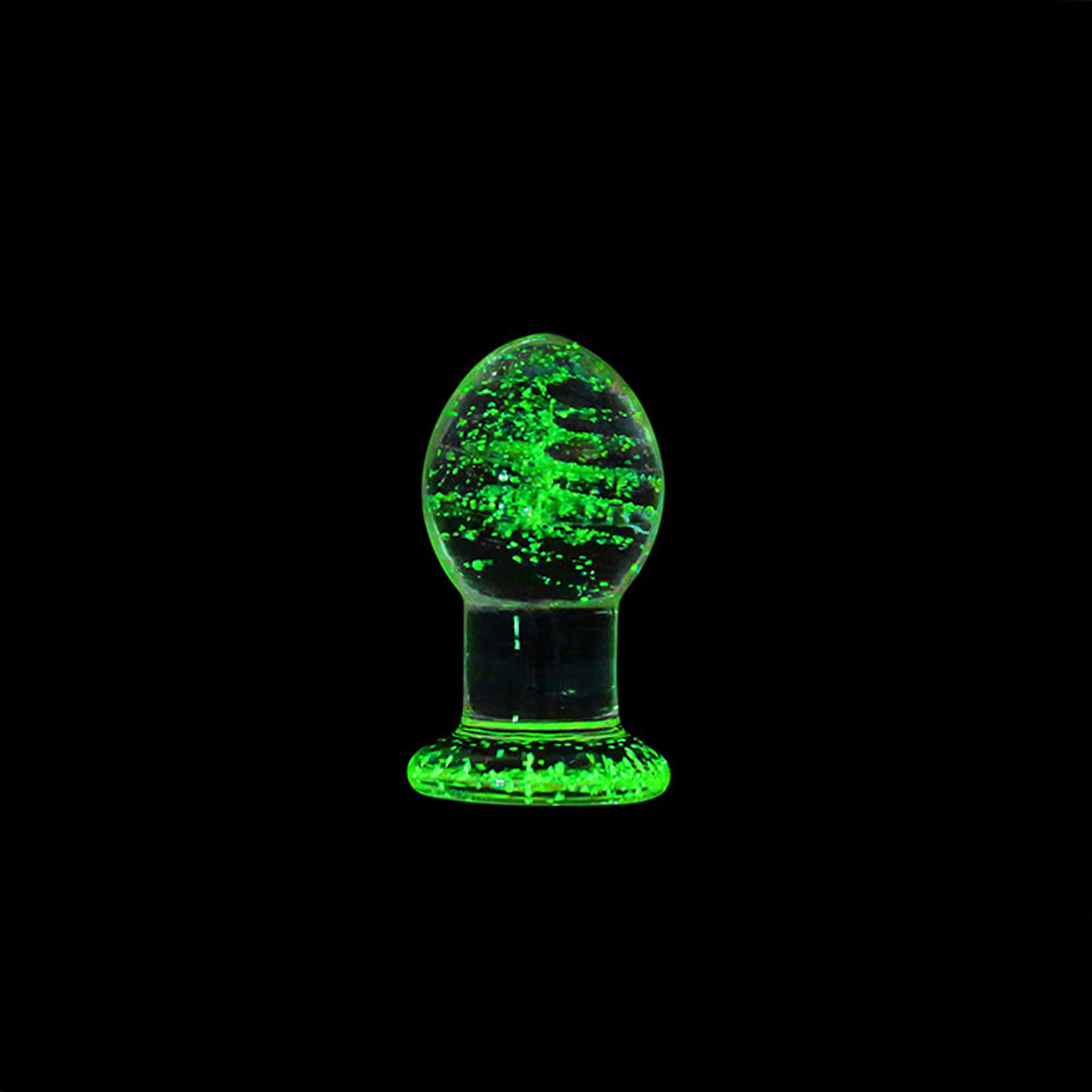 Plug Anal no Tamanho "P" em Vidro Resistente com Formato Cônico que Brilha no Escuro - 3R Import | 5,8 x 3,1 cm - 6