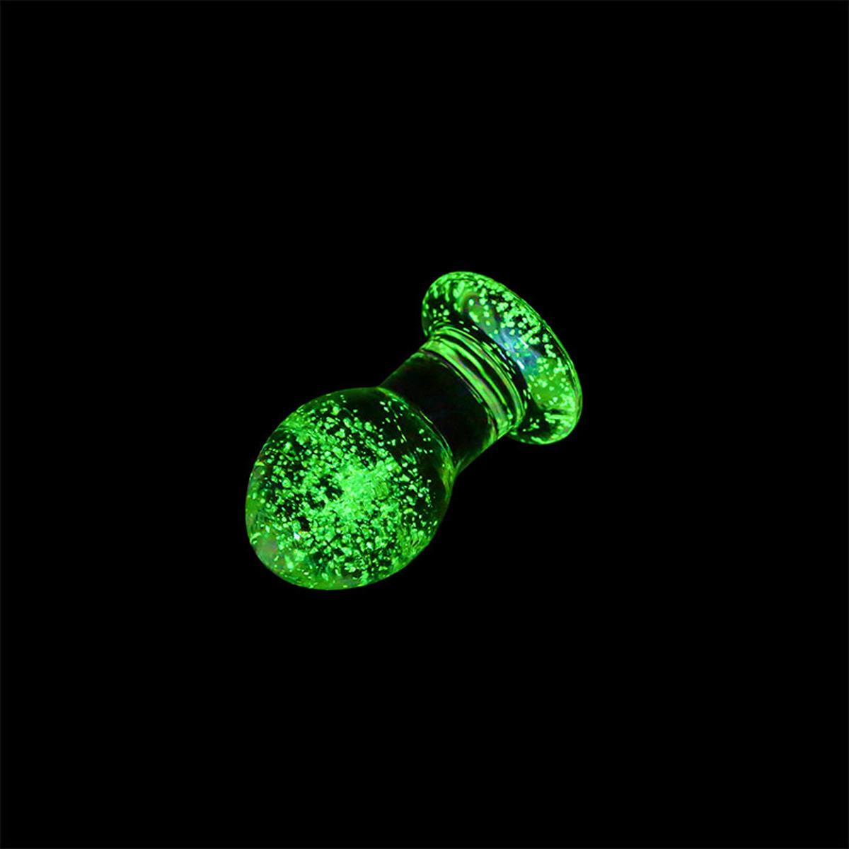Plug Anal no Tamanho "P" em Vidro Resistente com Formato Cônico que Brilha no Escuro - 3R Import | 5,8 x 3,1 cm - 7